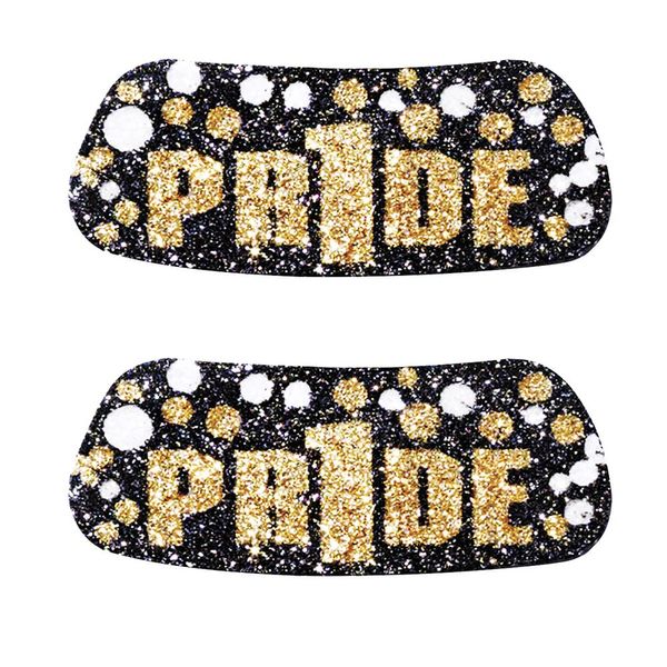 Anderson's Gold, White, and Black Pr1de Glitter EyeBlacks, Wearables, Tattoos, Cheek Cheers, Fan Gear, Sports Fan Gear,School Spirit, Football Cheerleader Accessories, Homecoming