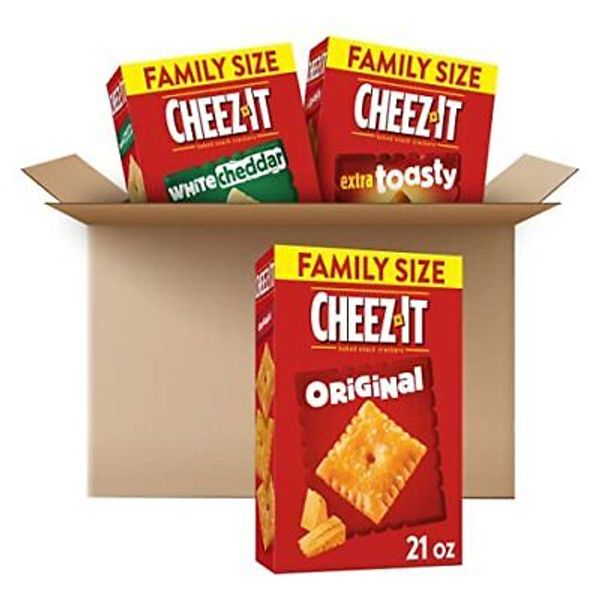 Cheez-It Baked Snack Cheese Crackers 3 Flavor Variety Pack White Cheddar 1 Bo...