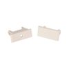 RV Designer A320, Window Covering Hardware, Pleated Shade Rail Ends, 2 Per Pack, Oyster