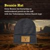 Yellowstone Dutton Ranch Beanie Hat, Winter Knit Cap with Cuff, Grey, One Size