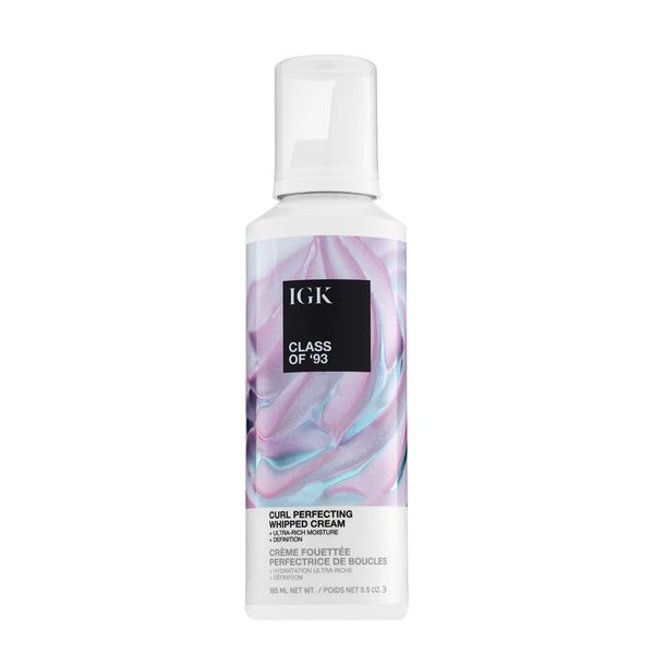 IGK CLASS OF ’93 Curl Perfecting Whipped Cream | Moisture + Definition + Softens | Vegan + Cruelty Free | 5.5 Oz