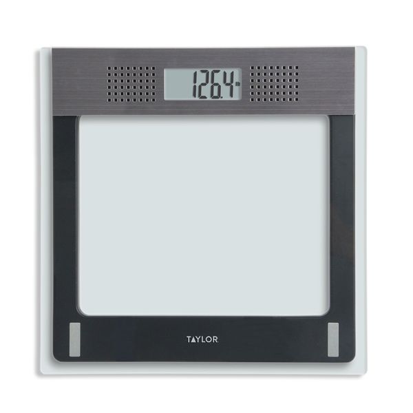 Taylor Electronic Glass Talking Bathroom Scale, 440 Lb. Capacity