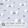Yimobra Long Bath Tub Mat Non-Slip, Super Strong Suction Cups, 40"x16" Shower Mat with Drain Holes, Machine Washable Bathroom Floor Mat, Bathroom Essentials, White