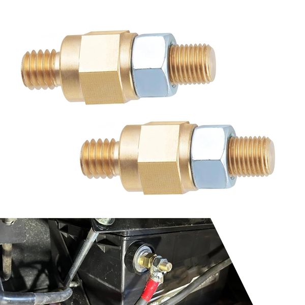 Ferianl 2PCS Side Post Battery Terminal, 3/8"-16 Battery Post Adapter, Automobile Charging Solid Battery Terminal Extender Long Stud, Universal Car Standard Thread Side Post Bolt
