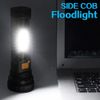 Solar/USB Rechargeable 1000 Lumens LED Flashlight, with Emergency Strobe Light