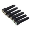 6x Acoustic Guitar String End Ebony Bridge Pins Replacement Set Black Ebony Wood Shell