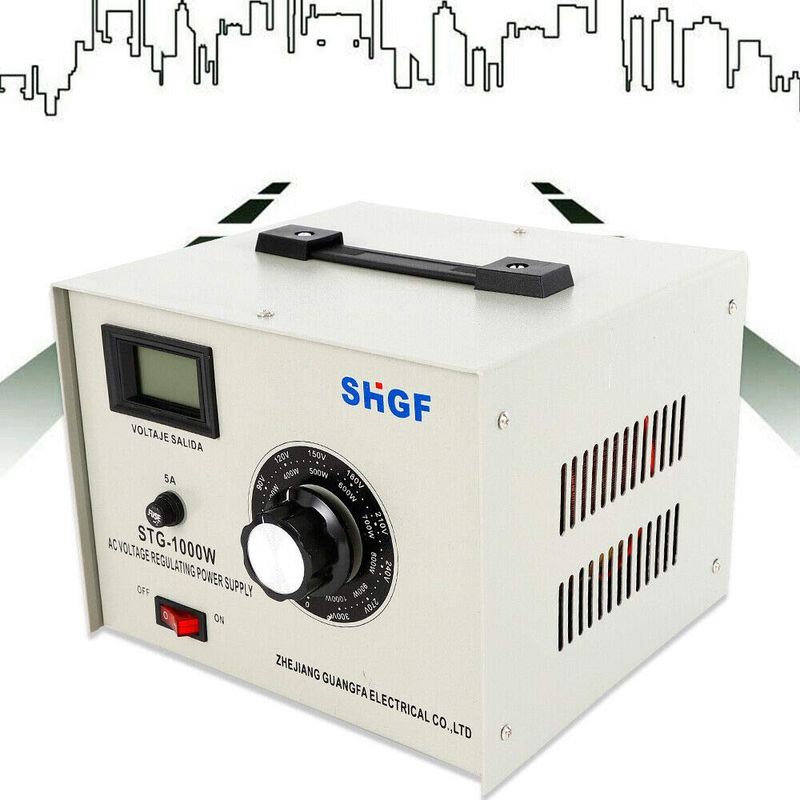 Variac Auto Transformer, 110V 0-300V STG-1000W Step Up and Down Variac ...