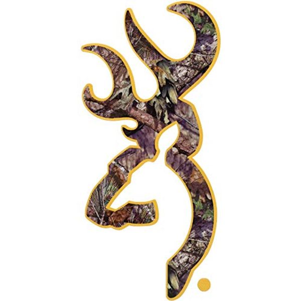 Browning Buckmark Decal | Mossy Oak Break-Up Country | 6", Mossy Oak Country/Gold (BDE1217)