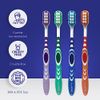 GuruNanda Whitening Toothbrush – with Softex Bristles & Non-Slip ErgoDexa Handle, Gentle for Sensitive Teeth & Gums, Promotes Optimal Oral Well-Being in Adults & Kids (Pack of 4)