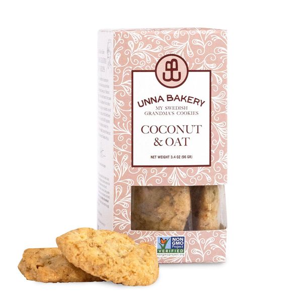 Unna Bakery Butter Cookies (Oatmeal Cookie with Coconut, 3.4 oz)