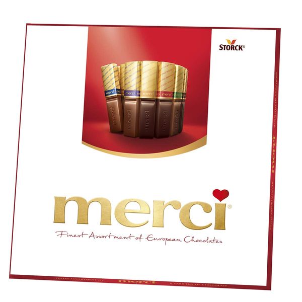 MERCI Finest Assortment of Eight European Chocolates, 7 Ounce Box | Chocolate Gift Box for Holiday Gifts, Teacher Gifts, Gifts for Mom, Gifts for Dad, Thank You Gifts or Personalized Gifts