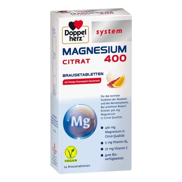 Doppelherz Magnesium 400 Citrate System Effervescent Tablets