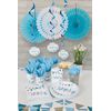 Unique 52055 Blue Christening Round Dinner Plates | 9" 8 Pcs