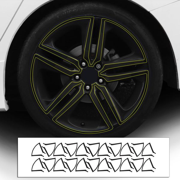 BOGAR TECH DESIGNS Rim Chrome Delete Overlay Compatible with Honda Accord 2016-2017, Gloss Black