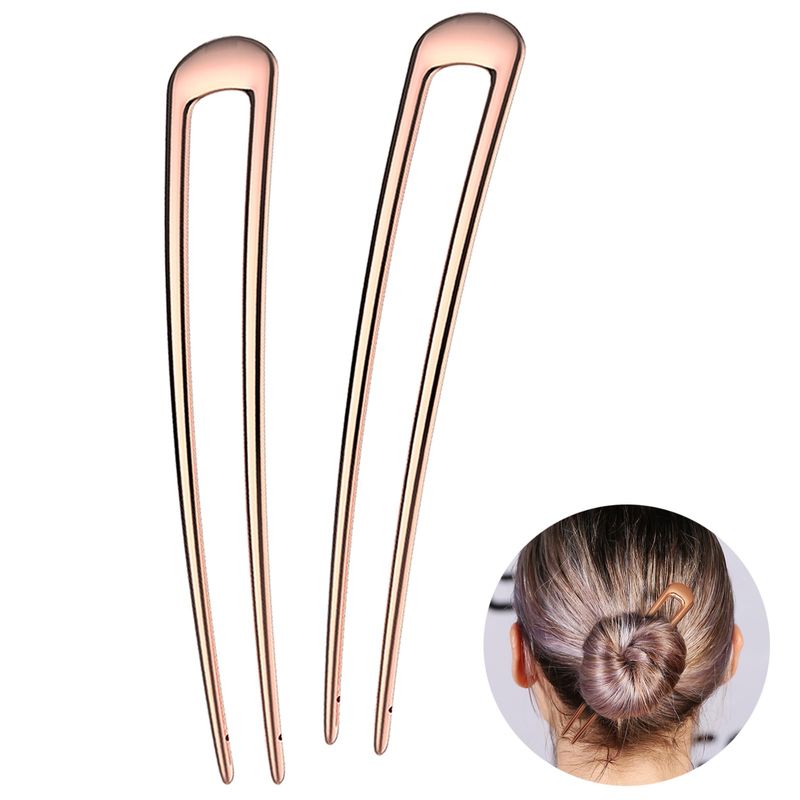 2Pcs Hair Fork French Twist Hairstyles U-shaped Hair Clip Durable Shell Hair Stick Buy Cheaply On
