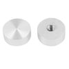 sourcing map M6 Thread 20mm Diameter Round Shape Aluminum Disc Hardware for Glass Table 4pcs