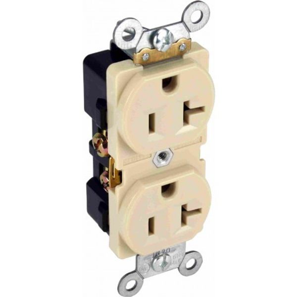 Orbit IR20-I 20A Industrial Grade Duplex Receptacle Ivory