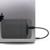 Afterplug 2-Pocket Adhesive Pouch for Laptop, Compatible with External Portable SSD, Magic Mouse, USB Cable and More - Gray