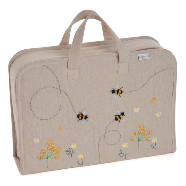 Hobby Gift Large Project Case, Cotton, Bee-Linen, 10.5 x 40.5 x 28cm