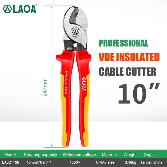 LAOA Metal Cutting Scissors Multifunctional iron Shears CR-MO