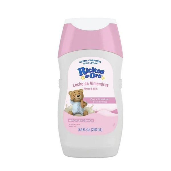 1 X RICITOS DE ORO CREMA CORPORAL LECHE DE ALMENDRAS  HYPOALLERGENIC CREAM 250mL