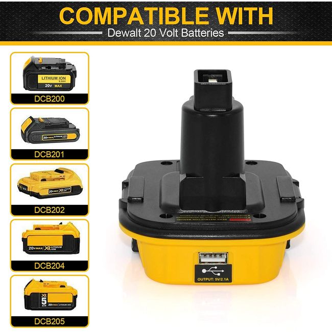 20V Battery Adapter DCA1820 for Dewalt 18V Tools, Convert Dewalt