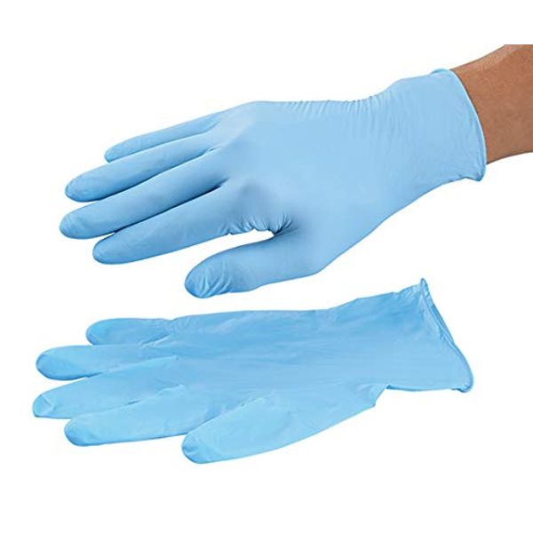 Azsafe Nitrile Gloves, Blue, Powder Free, Large, 1 Box (100 Count)