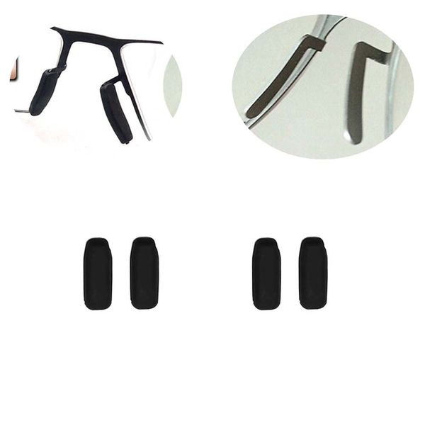 QYAJS Eyeglasses Nose Pads Push in Glasses Nose Pieces Replacement Soft Silicone Replacement 2 Pairs Black Nose Pads Kit Fit for IC! Berlin Sunglasses