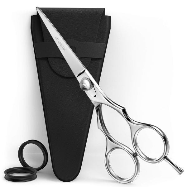 Suvorna Razceo e200 6.5" Japanese Stainless Steel, Professional Barber Sharp Razor Edge Hair Cutting Shears Hairdressing Scissors with Fine Adjustment Screw Perfect for Men, Women, Salon & Home Use.