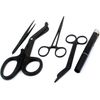 5 Black EMT/ Paramedic Tools Kit Scissors Forceps Shears Penlight with Holster