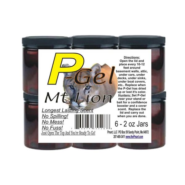 The Pee Mart - Mountain Lion Urine P-Gel 6 Pack