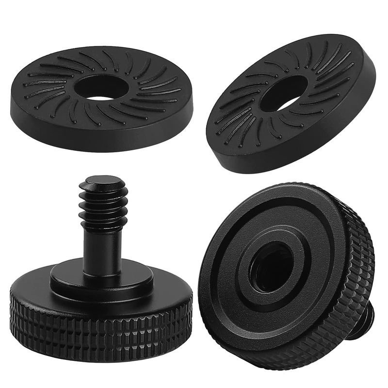 2 Set Thumb Screw Camera Quick Release Adapter with Rubber Pads, Tripod ...