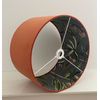Burnt Orange Velvet Botanical Charcoal Grey Monkey Drum Lampshade