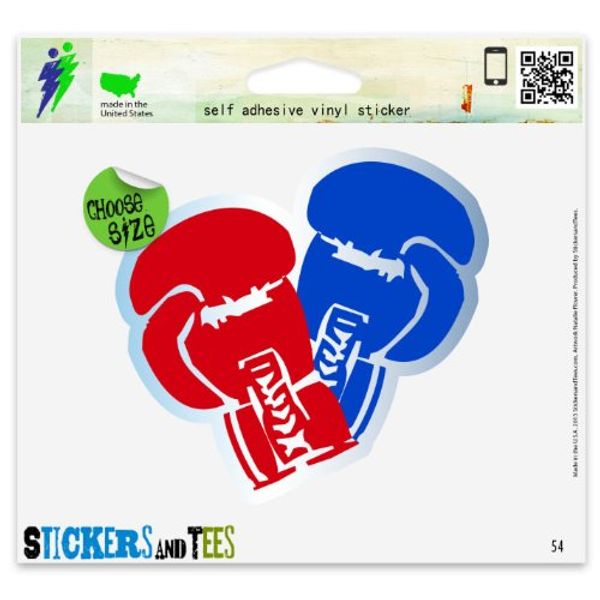 Boxing Gloves Vinyl Car Bumper Window Sticker 5" x 5"