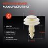 50Pcs Trim Panel Retainer Clips for Ford 1981-On 7.94 mm Nylon White Push-Type