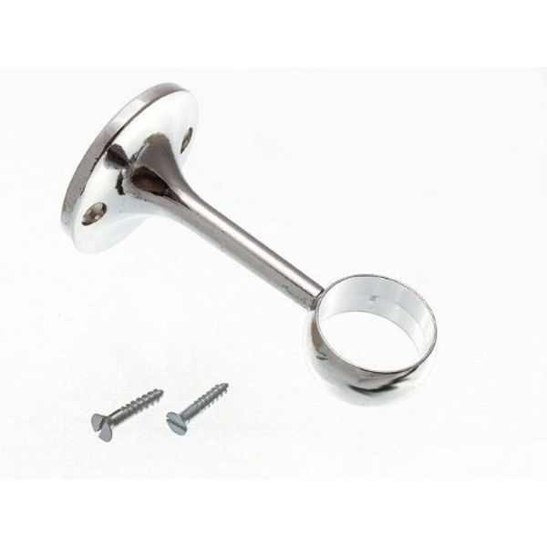 Towel Rod Rail Socket Centre Support Bracket 25Mm Cp With Screws Pack Of 2