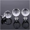 NUODWELL 8 Pcs Spherical Drawer Knob Crystal Pull Handles Cupboard Wardrobe Knobs (40MM