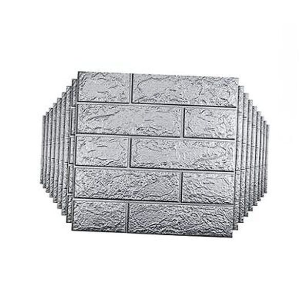 20 PCS Silvery 3D Wall Panels, 29 sq.feet Coverage, 20PCS-29 Sq Ft Sliver