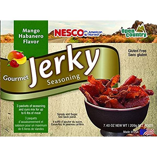 Nesco BJJ-6, Gourmet Jerky Seasoning, Mango Habanero Flavor, 3Count, 7.4 Ounce (Pack of 1)