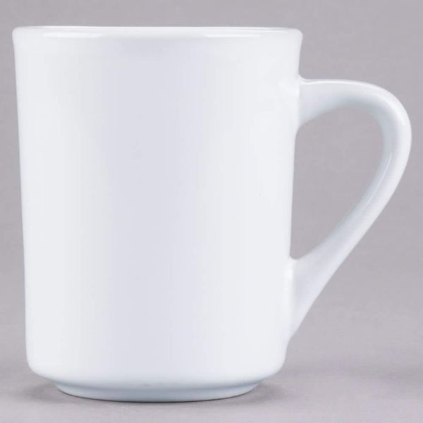 Home VSS Restaurant Value Narrow Rim Dinnerware (Mug 8oz, Bright White)