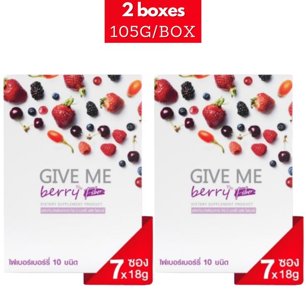 Give Me Berry Fiber Drink, from 10 berries, powdered form, 7 sachets 105g x 2