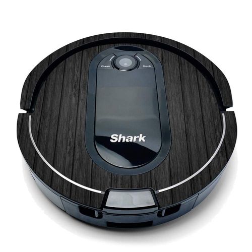 MightySkins Compatible with Shark Iq Robot - Black Wood | Protective, Durable, and Unique Vinyl Decal Wrap Cover | Easy to Apply, Remove, and Change Styles | Made in The USA