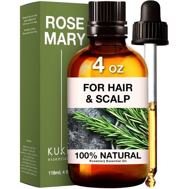 Kukka Rosemary Hair Oil for Hair Growth & Dry Scalp - 100% Natural Undiluted The