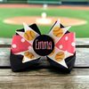 Customized Baseball Hair Bow Clip or Ponytail Holder with Name
