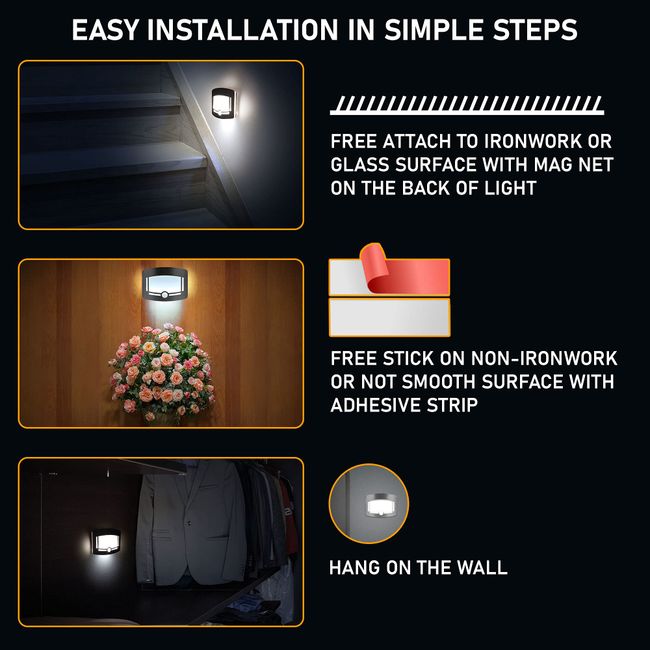 Motion Sensor Light, Closet Light, Wall Light, Stick Anywhere with