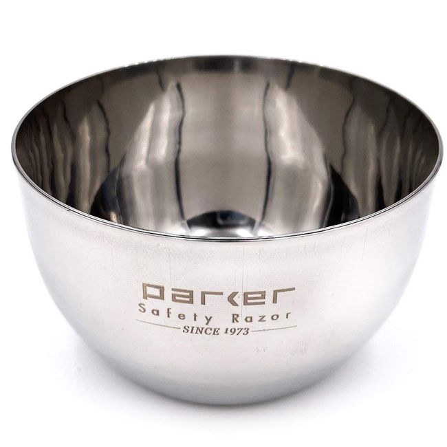 Parker Safety Razor, Deluxe Unbreakable Stainless Steel Shaving Bowl – for use with your favorite Shave Soap or Lathering Shaving Cream