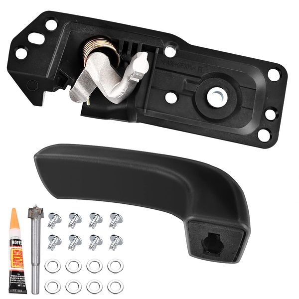 FAERSI Interior Door Handle Kit, Left Driver Side, Plastic, 2010-2014 Silverado, GMC Sierra, Tahoe, Avalanche, Suburban, Yukon, Pickup Truck