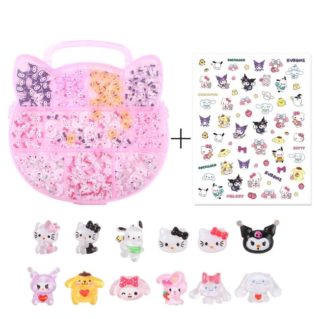 121PCS Kawaii Nail Charms,Cartoon Kitty Resin Jelly Gummy Sweet Candy Slime for Nail Art Supplies,3D Flatback Resin Nail Art Charms Decoration Accessories for DIY