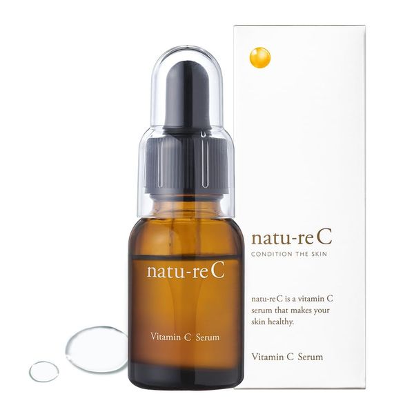 Natu-reC Vitamin C Serum, Pure Vitamin C Formulated with Pure Vitamin C, Dry (30 Day Supply, 0.6 fl oz (18 ml), Made in Japan