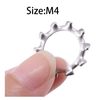 100PCS 304 Stainless Steel External Tooth Star Lock Washers Circlip Snap Spring Ring Assortment Kit（M4）